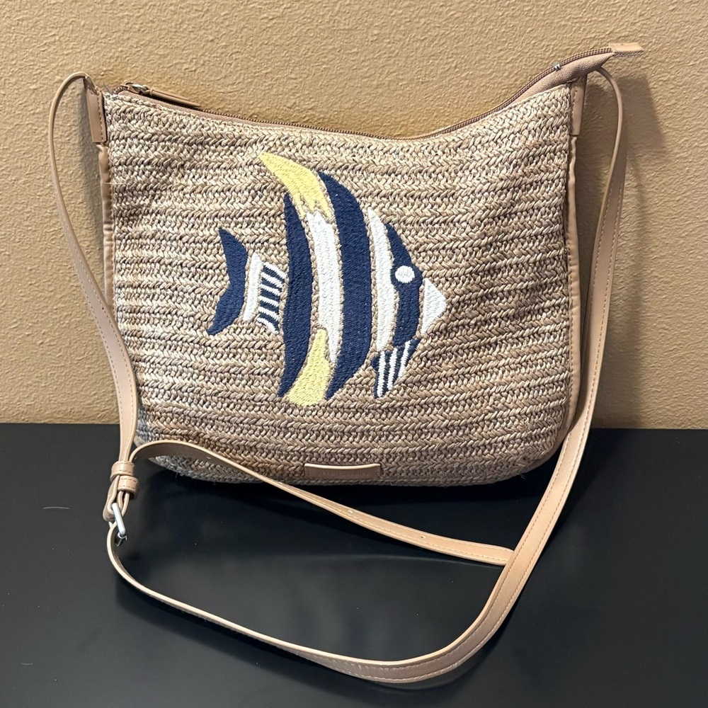 VERA BRADLEY Straw Fish Crossbody